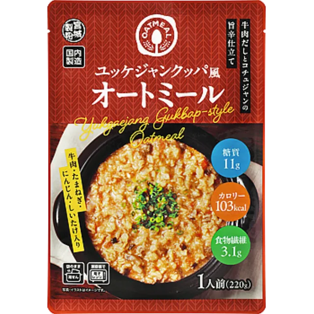 ユッケジャンクッパ風オートミール 220g×3 製造国名 日本