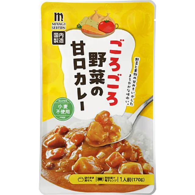 ごろごろ野菜の甘口カレー 170ｇ×4 製造国名 日本