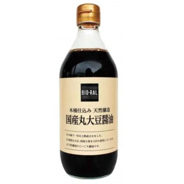 木桶仕込み天然醸造　国産丸大豆醤油 500ml