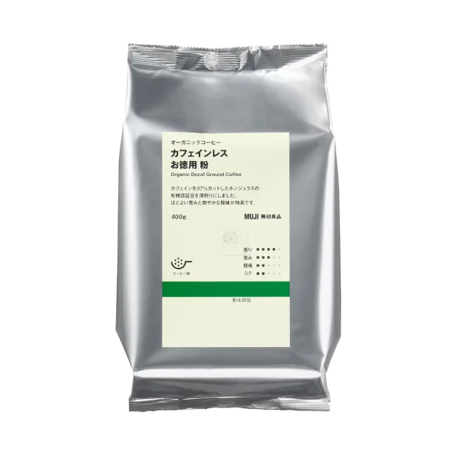 【お徳用】【粉】オーガニックコーヒー カフェインレス ４００ｇ
