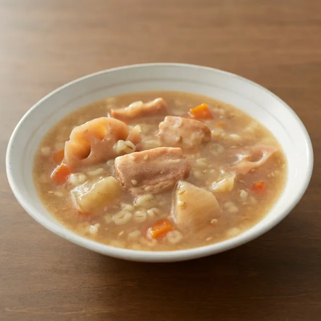 【季節限定】【レンジ可能】養生スープ　かぶと豚肉のとろみスープ　（１人前）
