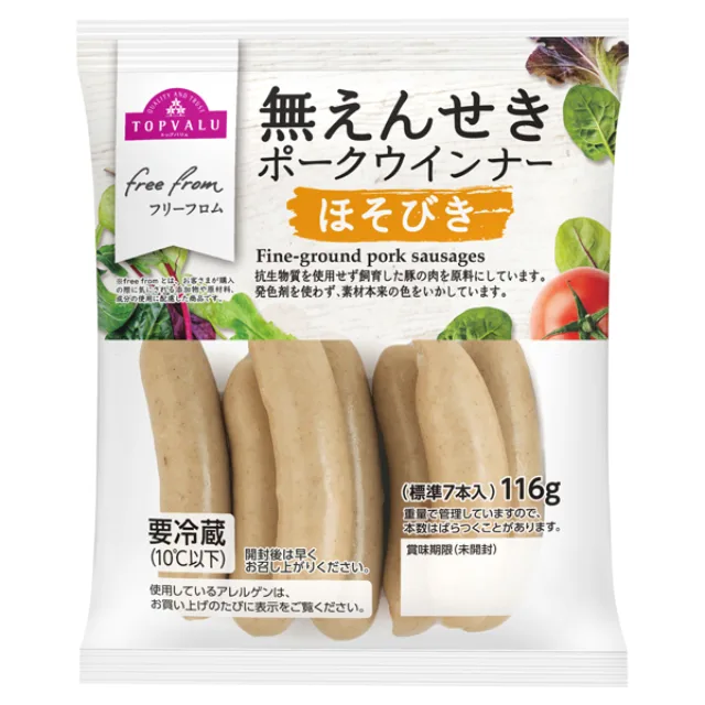 フリーフロム フリーフロム ポークウインナーほそびき 116g