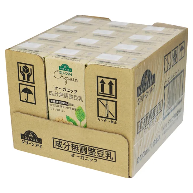 オーガニック 成分無調整豆乳(ケース) 200ml/12本入