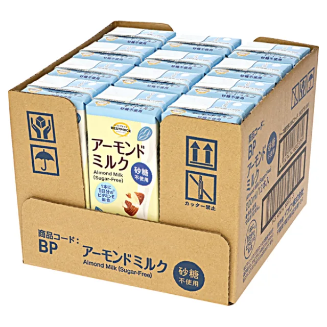 アーモンドミルク砂糖不使用(ケース) 2400ml(200ml×12本入)