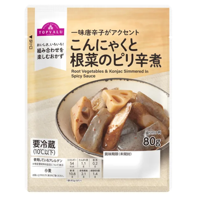 こんにゃくと根菜のピリ辛煮 80g