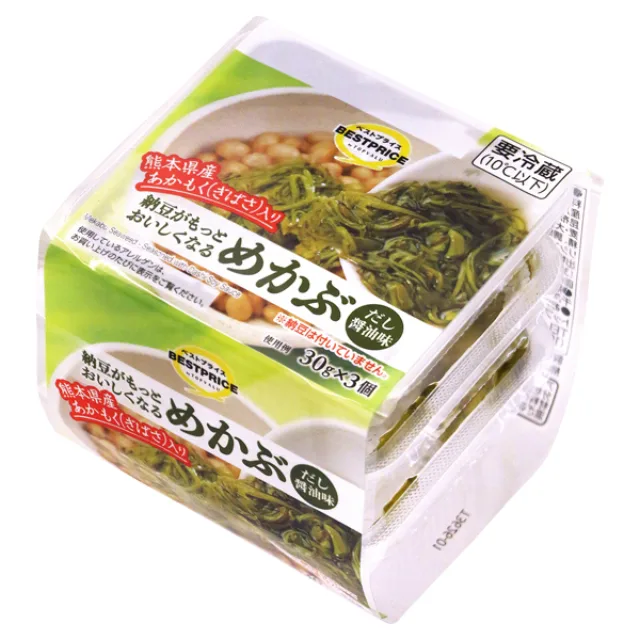 熊本県産あかもく入りめかぶ だし醤油味 30g×3個