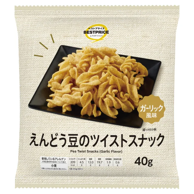 えんどう豆のツイストスナック ガーリック 40g