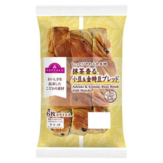 抹茶香る小豆&金時豆ブレッド 6枚
