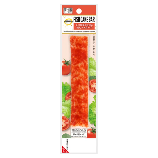 FISH CAKE BAR かに風味かまぼこ明太マヨネーズ 1本入(65g)