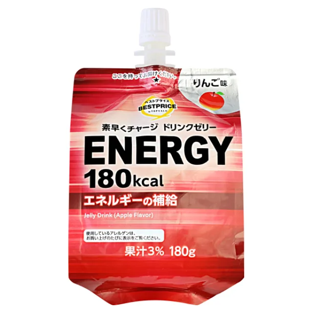 ドリンクゼリー エナジー180 りんご味 180g