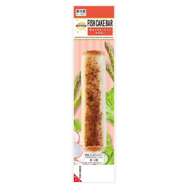 FISH CAKE BAR 明太マヨネーズ入りかまぼこ 1本入(65g)