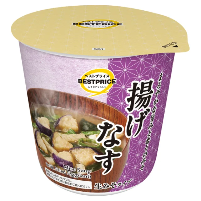 カップみそ汁 揚げなす 28.1g(調味みそ:23.2g、具:4.9g)