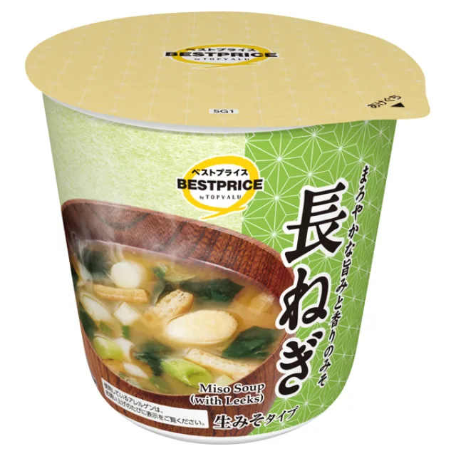 カップみそ汁 長ねぎ 25.4g(調味みそ:23.2g、具:2.2g)