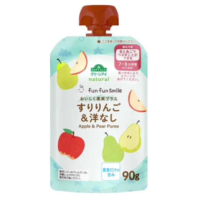 ナチュラル fun fun smile すりりんご&洋なし 90g