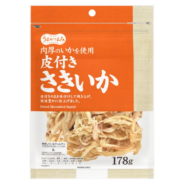 うまみつまみ 皮付きさきいか 178g
