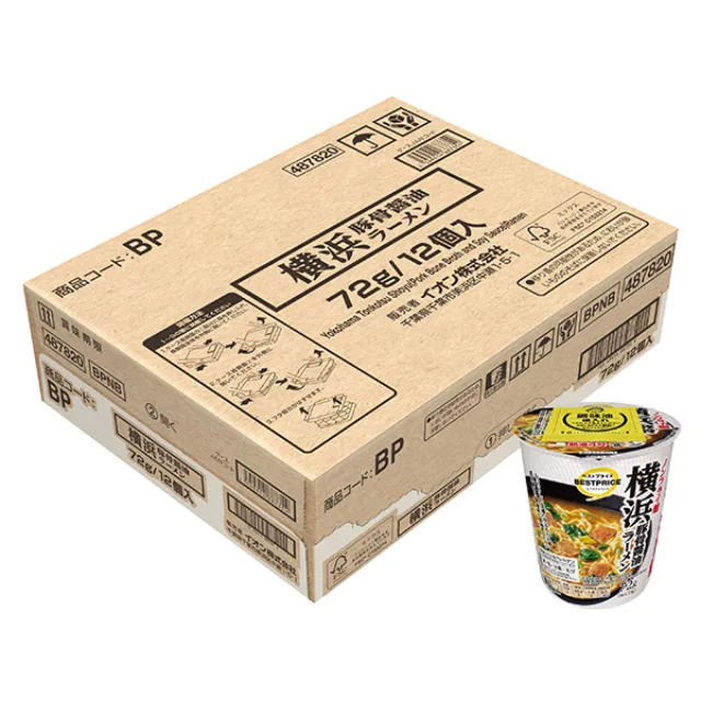 ノンフライ麺 横浜豚骨醤油ラーメン<ケース> 72g/12個入