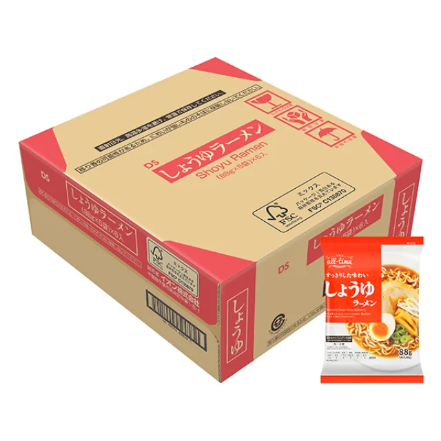 オールタイムヌードル しょうゆラーメン<ケース> (88g×5袋)×6入