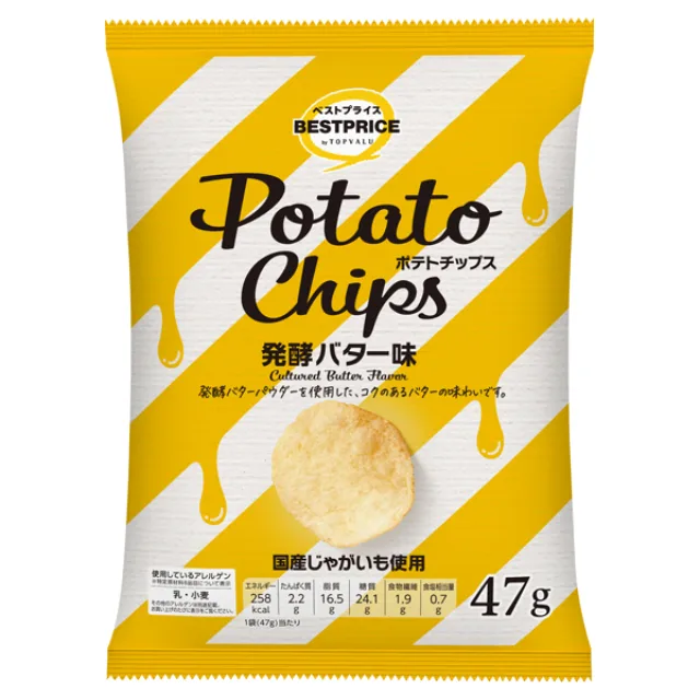 ポテトチップス 発酵バター味 47g