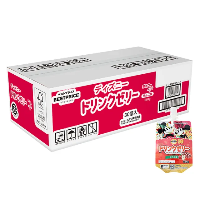 ディズニー 果汁20% ドリンクゼリー りんご味<ケース> 150g×30個