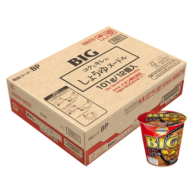 コクとキレの しょうゆヌードルビッグ<ケース> 101g×12個