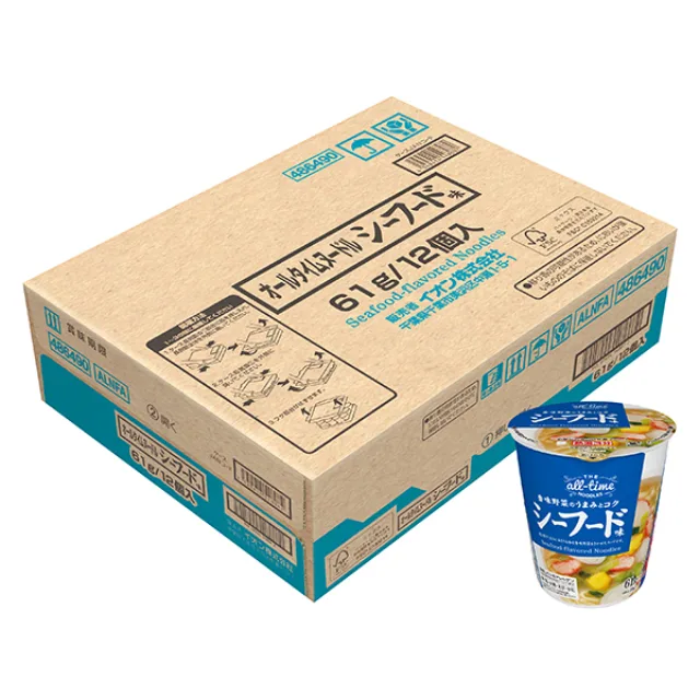 オールタイムヌードルヌードルシーフード味<ケース> 61g/12個入