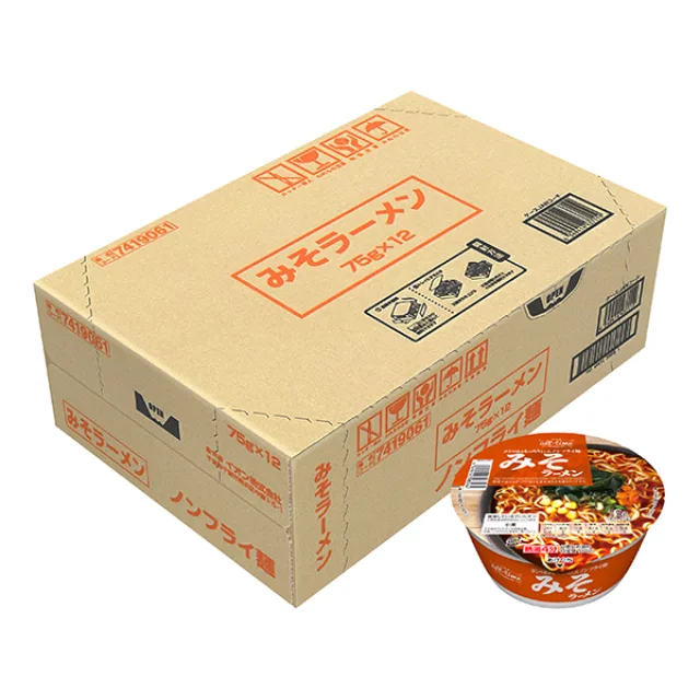 オールタイムヌードルオールタイムヌードル コシのあるもっちりとしたノンフライ麺 みそラーメン 75g×12