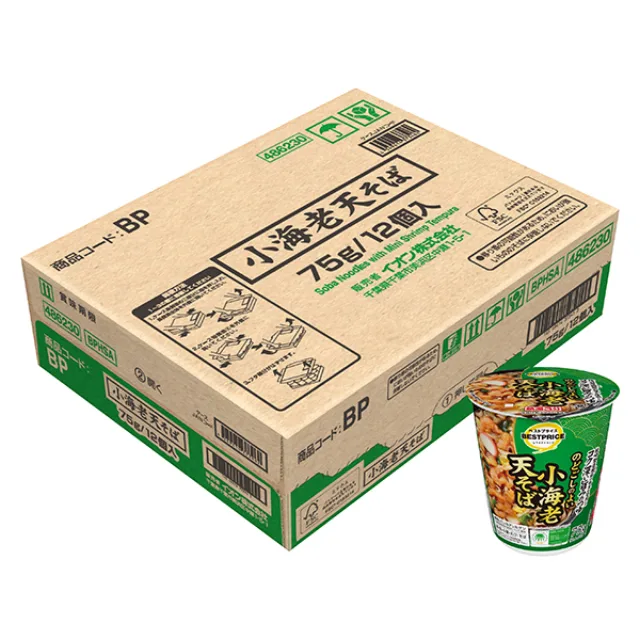 のどごしのよい小海老天そば<ケース> 75g/12個入