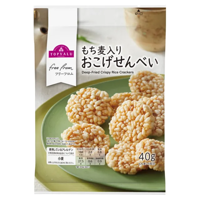 フリーフロムもち麦入りおこげせんべい 40g
