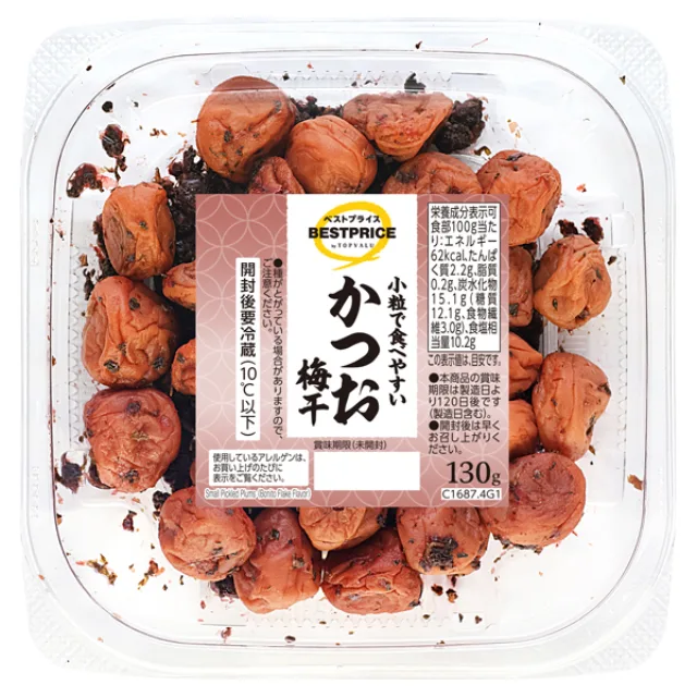小粒かつお梅干 130g