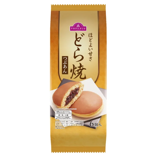 ほどよい甘さどら焼 つぶあん 6個