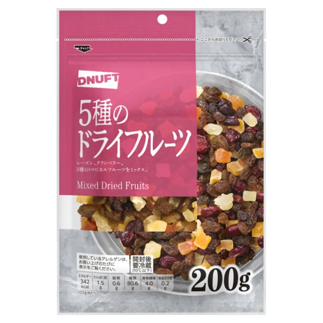 ディナフト 5種のドライフルーツ 200g