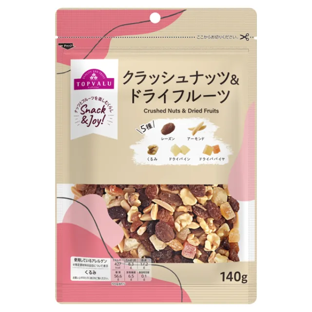 クラッシュナッツ&ドライフルーツ 140g