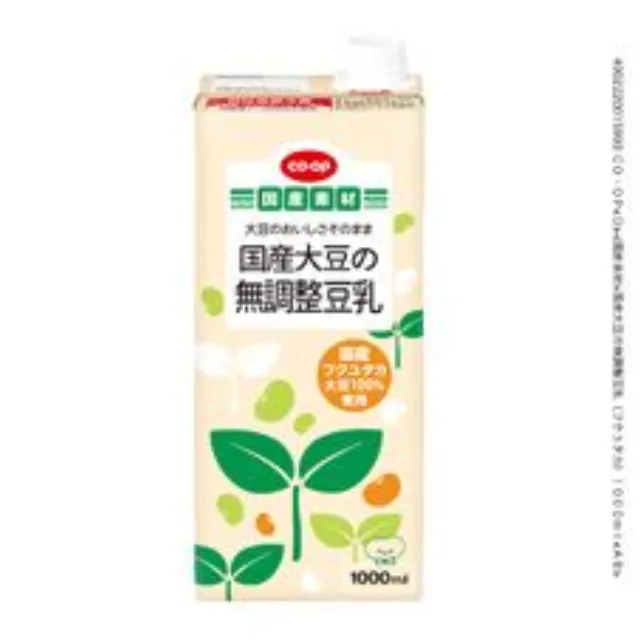 国産大豆の無調整豆乳（フクユタカ） １０００ｍｌ