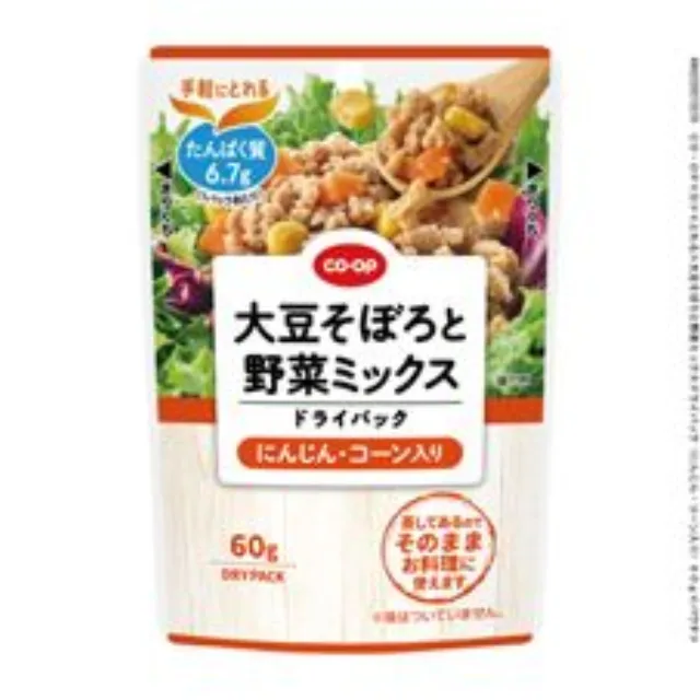 大豆そぼろと野菜ミックスドライパック（にんじん・コーン入り） ６０ｇ