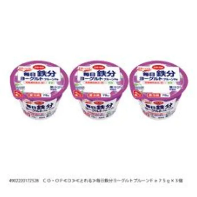 毎日鉄分ヨーグルトプルーンＦｅ ７５ｇ×３個