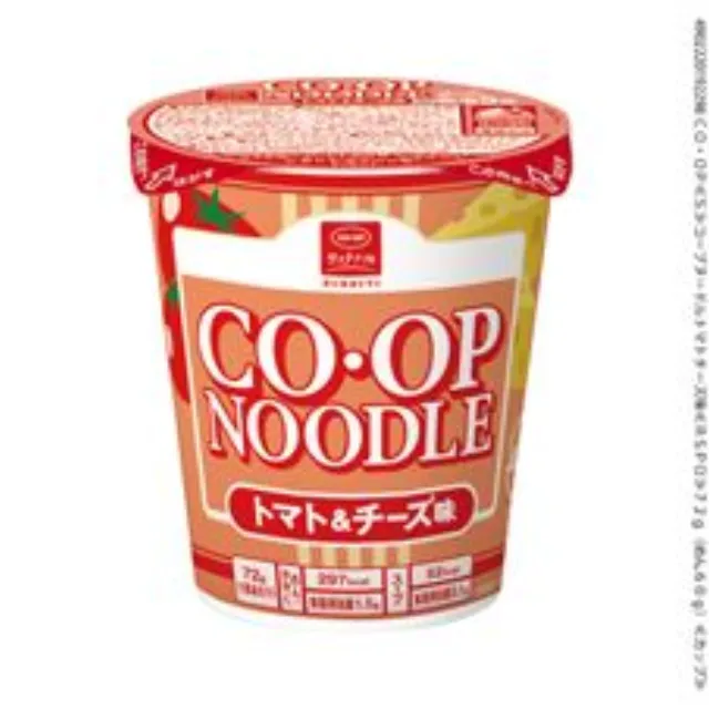 コープヌードルトマト＆チーズ味７２ｇ（めん６０ｇ）