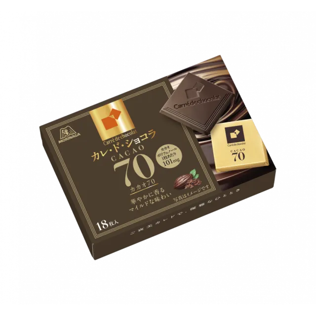カレ・ド・ショコラ カカオ７０ ８６ｇ（１８枚）