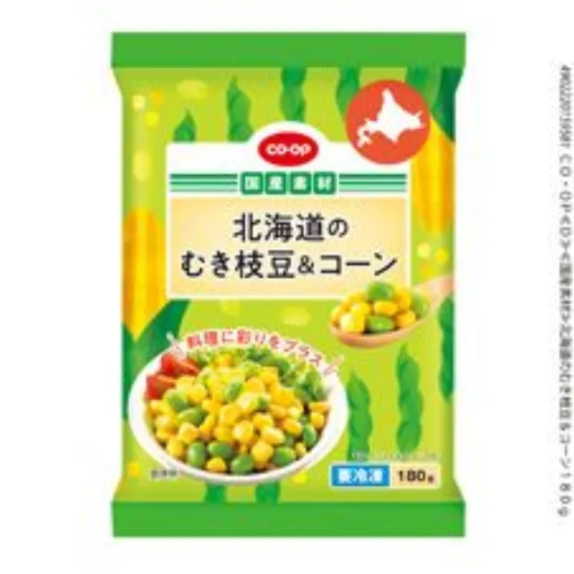 北海道のむき枝豆＆コーン １８０ｇ