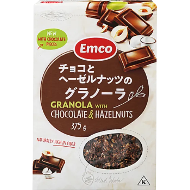 チョコとヘーゼルナッツのグラノーラ 375g
