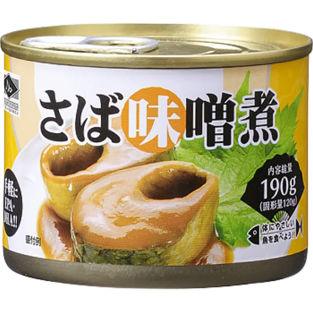 さば味噌煮缶詰 固形量120g 内容総量190g