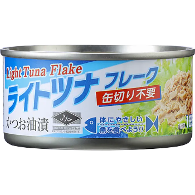 ライトツナフレーク缶(かつお油漬) 185g