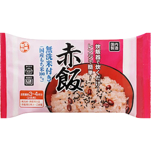 赤飯の素(無洗米付き) 753g（2合用） 製造国名 日本