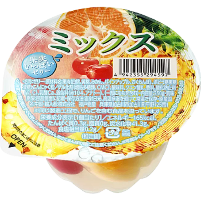 果実いっぱいゼリー(ミックス) 250g