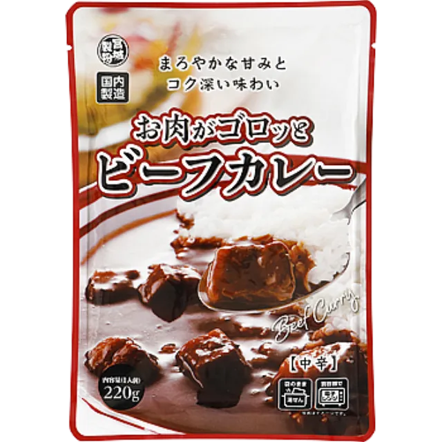 お肉がゴロッとビーフカレー 220g×4 製造国名 日本