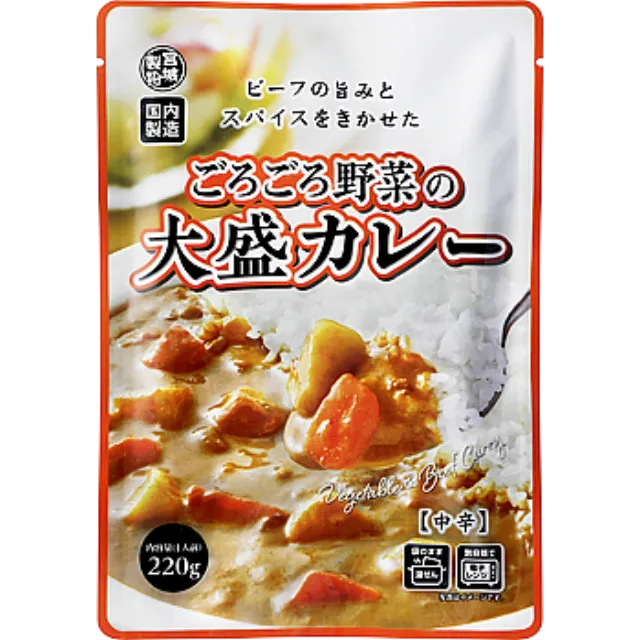 ごろごろ野菜の大盛カレー 220g×4 製造国名 日本