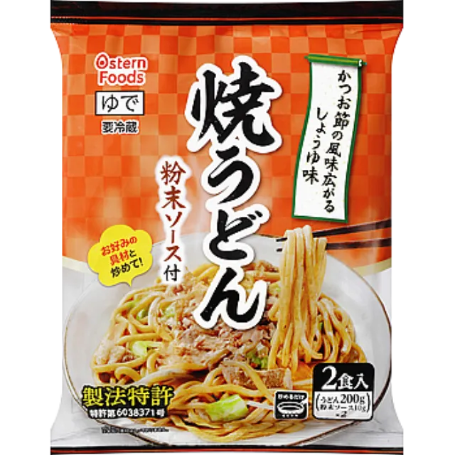 焼うどん２食入(粉末ソース付) 420g（めん200ｇ×2） 製造国名 日本